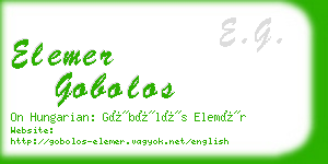 elemer gobolos business card
